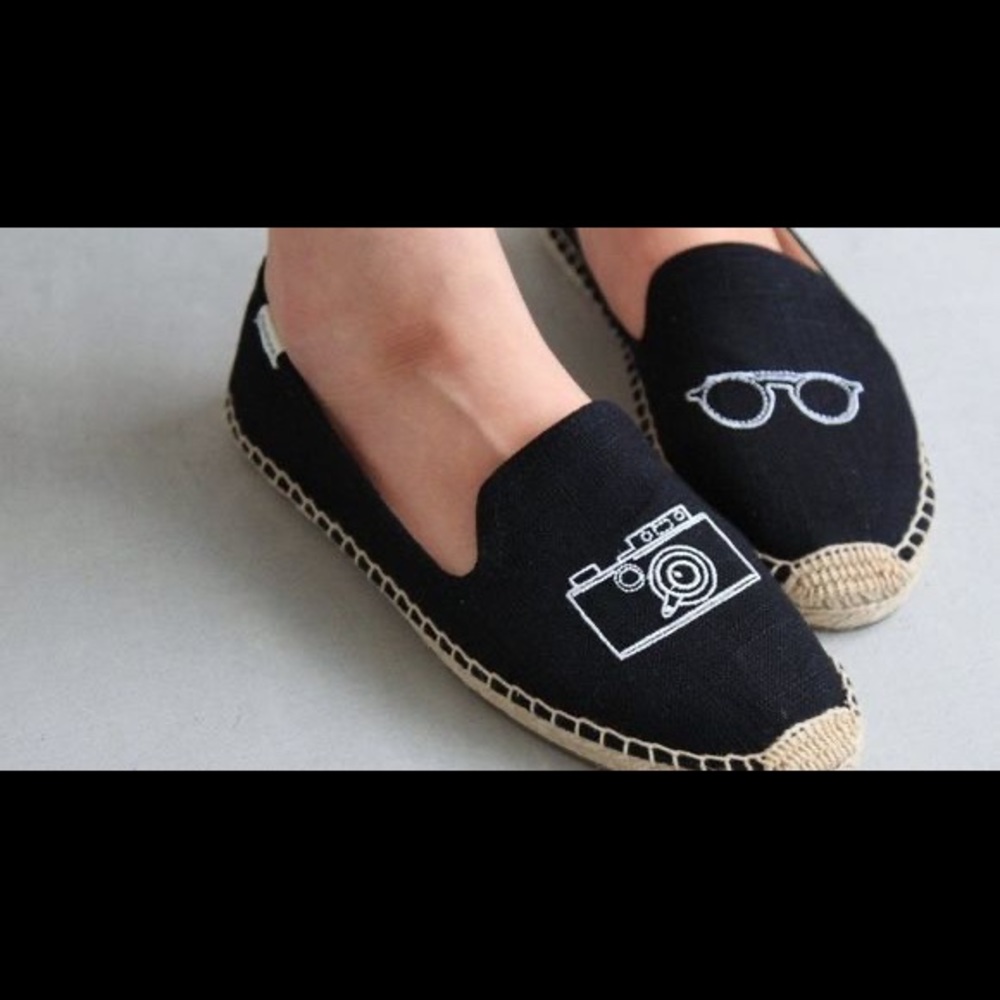 Soludos embroidered espadrille flats size 9